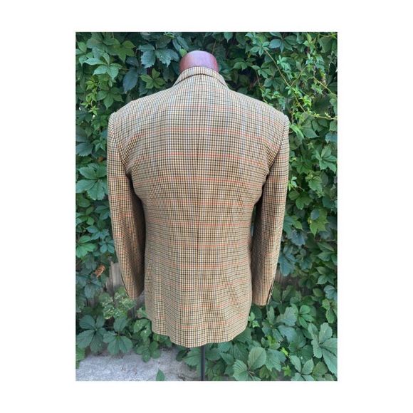 SOLD Vintage | 80s Paulo Gucci 100% Cashmere Blazer Sportcoat Houndstooth - Picture 2 of 16